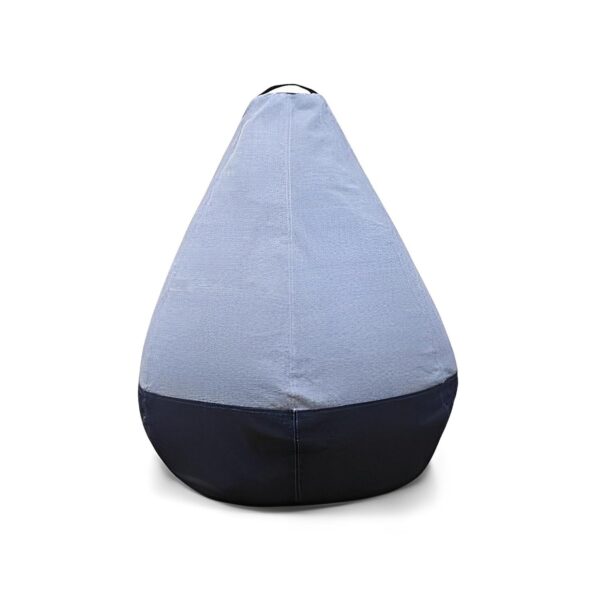 Kingwell XXXL Cotton Canvas Printed Bean Bag Cover (Blue Stripes & Denim) – Cover Only, No Beans