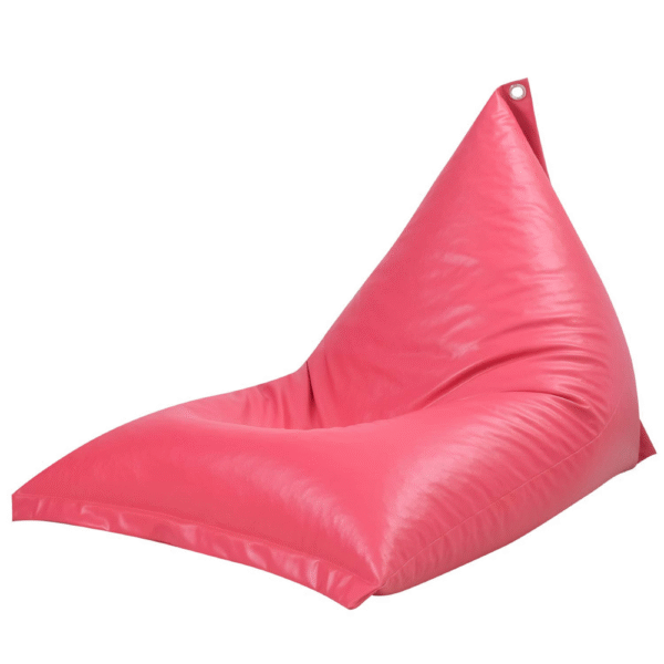 Kingwell XXXL Luxury Triangle Lounger Cover in Pink, Without Fillers or Beans, Large Indoor Bean Bag Cover.