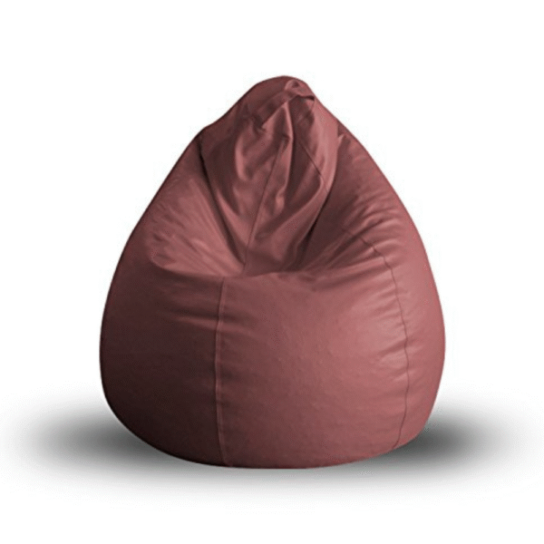 Kingwell Premium Leatherette Bean Bag Cover (Without Beans), XXXL, Maroon, Durable & Lightweight